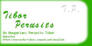 tibor perusits business card